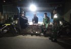 Antisipasi Gangguan Kamtibmas, Koramil Tinambung Gelar Patroli Malam