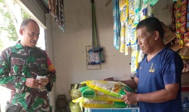 Babinsa Kodim 1401/Majene Tinjau Harga Sembako di Palipisoreang, Pastikan Stabil dan Terjangkau