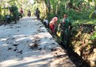 Cegah Banjir, Babinsa dan Warga Gotong Royong Bersihkan Drainase di Balanipa